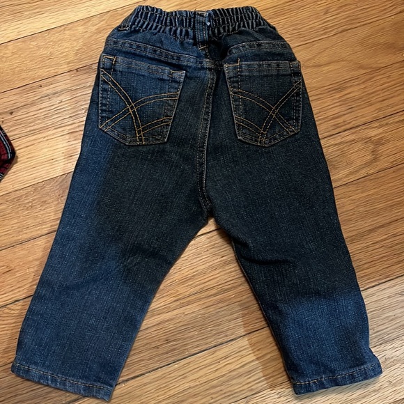 18 Month Boys Outfit ~Calvin Klein Flannel Kenneth Cole Reaction Jeans - Picture 2 of 5